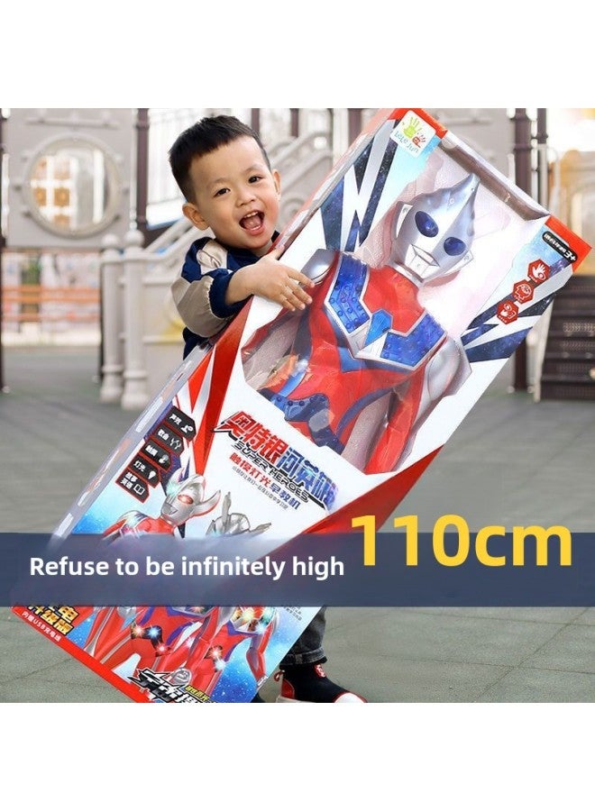 Oversized Ultraman Toy Degas Sero Superman Transformer Combo Suit Kids Boys Birthday-Color:110cm Tiga Rechargeable Version Touch Story Version- Free 39-piece Set  - Image 3