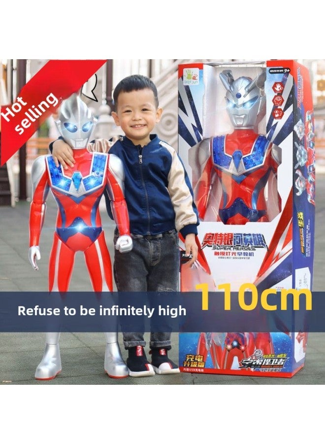 Oversized Ultraman Toy Degas Sero Superman Transformer Combo Suit Kids Boys Birthday-Color:110cm Tiga Rechargeable Version Touch Story Version- Free 39-piece Set  - Image 2