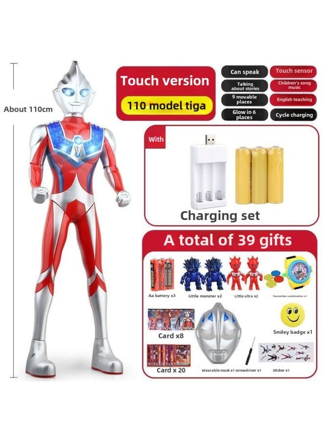 Oversized Ultraman Toy Degas Sero Superman Transformer Combo Suit Kids Boys Birthday-Color:110cm Tiga Rechargeable Version Touch Story Version- Free 39-piece Set  - Image 1