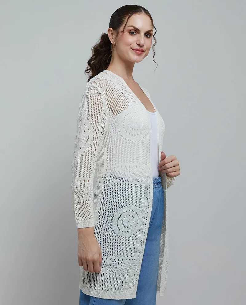 R&B Knitted Shrug with Long Sleeves
