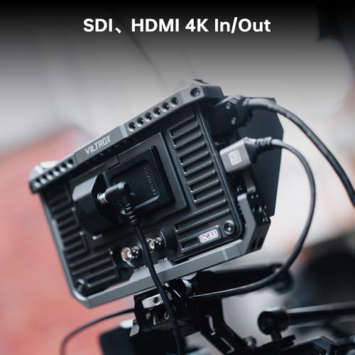 VILTROX مراقب الكاميرا VILTROX DC-X3 بشاشة تعمل باللمس FHD IPS، 2000 نيت، مجموعة مراقب الفيديو 4K SDI HDMI في/خارج مع غطاء شمس، 3D LUT، أدوات الموجة، الهيستوغرام و Vectorscope، أسود - Image 4