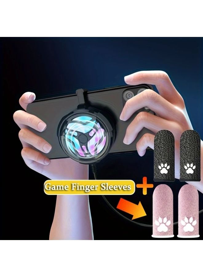 USB Powered Phone Cooling Fan With LED Light Fast Quiet Lightweight Plastic - Image 1