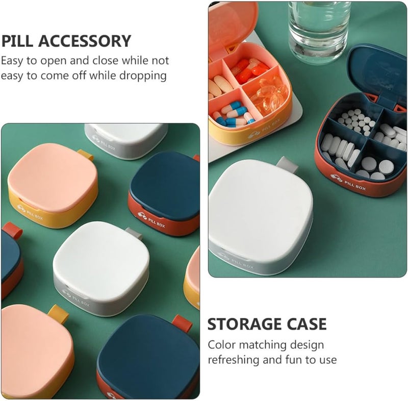 LABRIMP 3pcs Travel Medicine Organizer Pill Case Portable Sealed Mini Storage Box for Supplements and Daily Medication Dispenser, Compact Carrying Accessory for Travel Use Random Color - Image 3