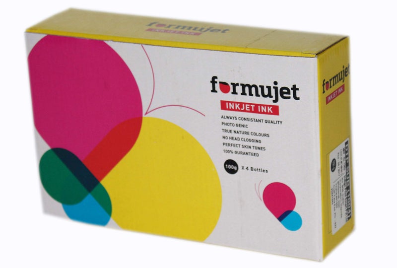 Formujet Sublimation Ink DTP SUB Compatible for Epson Printer L100, L120, L130, L200, L605, L655, L1300, L1455 for Heat Transfer Printing on Ceramics and Clothes (4 Color X 100 gm CYMK) - Image 2