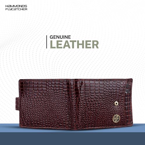 HAMMONDS FLYCATCHER Wallet for Men Leather Original, Mens Wallet, Leather Wallets for Men Stylish, Bi-Fold Wallets for Man, 5 Card Slots, Easy Access Card Slots, Coin Pocket, Mens Gift - Croc Brown - Image 2