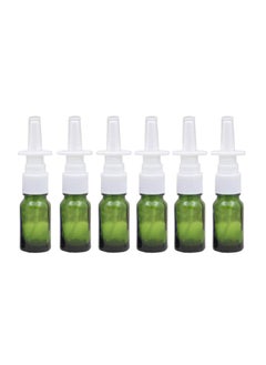 ericotry 6PCS 10ml/0.34oz Empty Glass Refillable Nasal Spray Bottles Fine Mist Sprayers Makeup Water Travel Containers Jars For Perfumes Essential Oils (Green) 