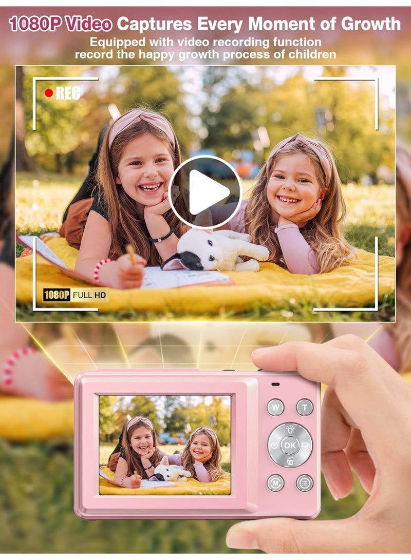 44MP Compact Digital Camera with 32GB Card – 2.4" Screen, 1080P HD Video, 16X Zoom, Anti-Shake & Rechargeable Battery – Ideal for Beginners, Teens & Kids - Image 3