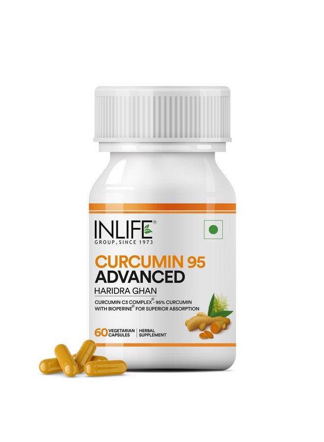 Inlife مكمل إنلايف كركمين C3 معقد (95% كركومينويد) 500 ملغ من الكركم مع مستخلص بيوبيرين (بيبيرين) 5 ملغ - 60 كبسولة (عبوة من 1) - Image 1