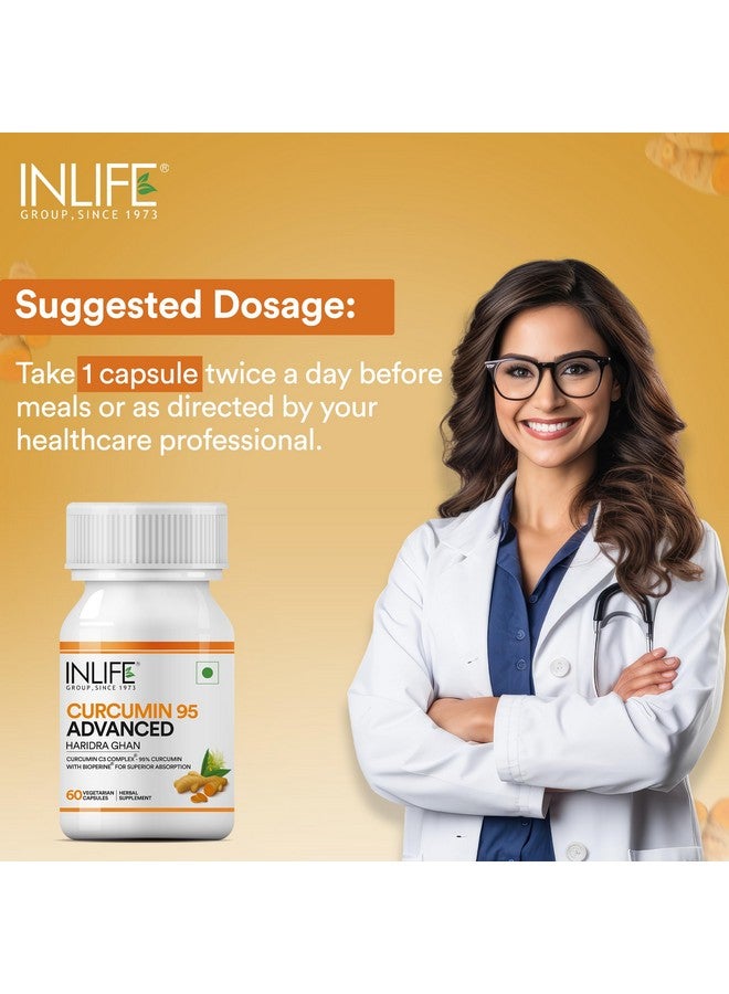 Inlife مكمل إنلايف كركمين C3 معقد (95% كركومينويد) 500 ملغ من الكركم مع مستخلص بيوبيرين (بيبيرين) 5 ملغ - 60 كبسولة (عبوة من 1) - Image 3