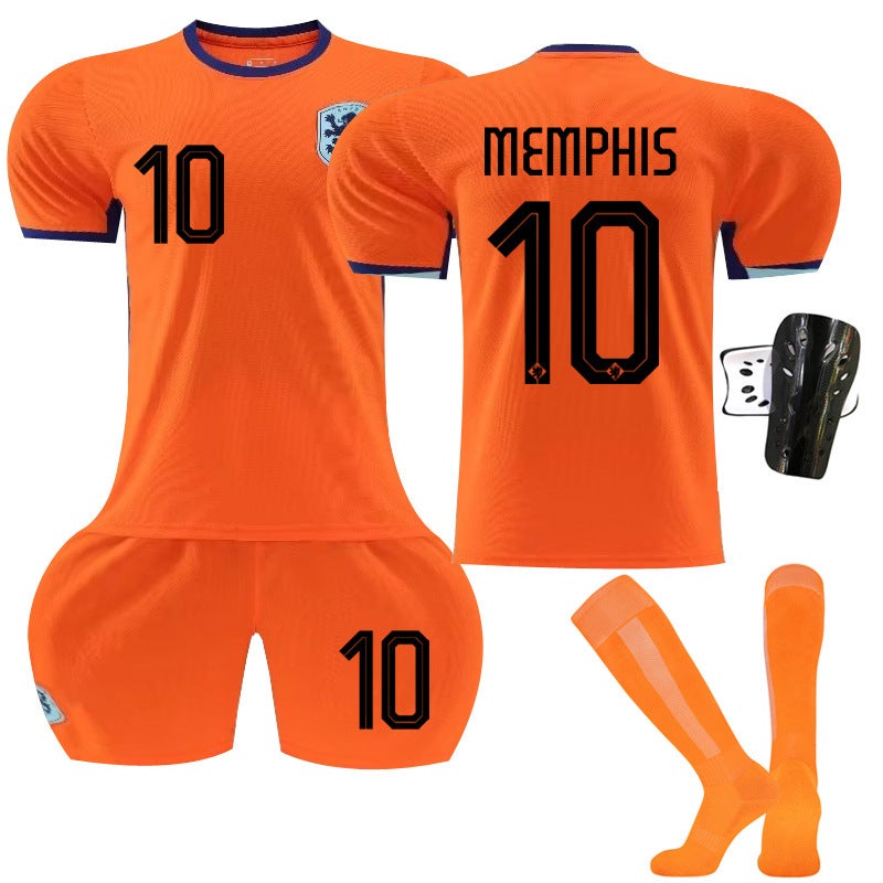 Generic Euro 2024 Football Jersey suit Holland Home Orange 4 Van Dijk 11 Robben 10 Depay Jersey No. 10 with socks