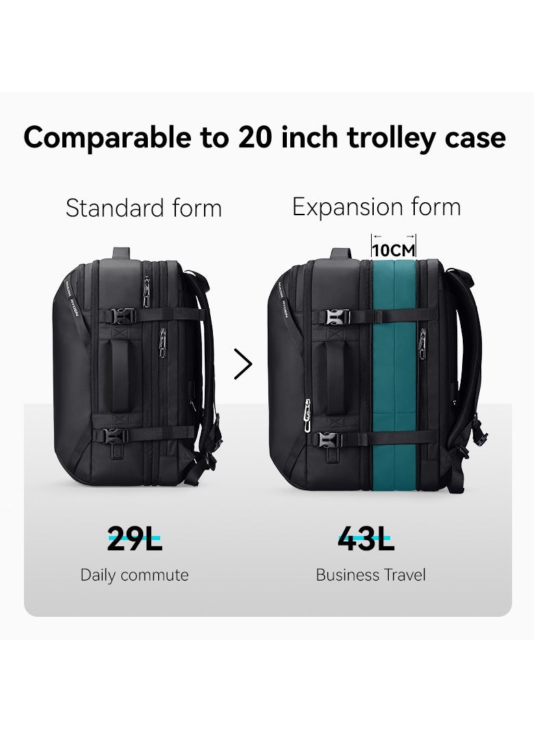 MARK RYDEN MARK RYDEN 9993 KR Expandable Travel,Business Hand Luggage, Aeroplane, Large Capacity Laptop Backpack for 17.3 Inch Laptop, with USB-C Charging Port  - Image 3