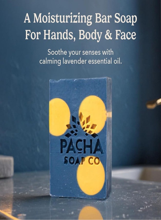 Pacha Soap Co. Bar Soap, Lavender & Blue Tansy, 5-Pack (4 oz ea) - Premium, Handcrafted, Hydrating, Natural Face Wash, Hand Cleanser, Body Wash, Soothing Essential Oils - Image 2