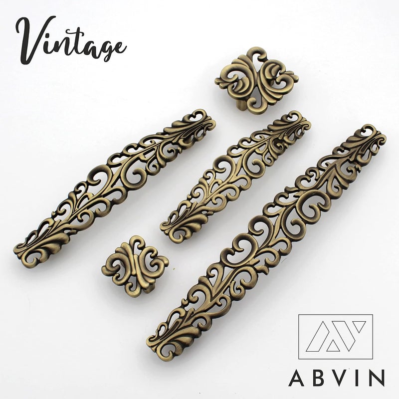 ABVIN ABVIN Premium Vintage Bar Handles Modern Gold Cabinet Hardware Furniture Pulls for Doors Cabinets Cupboards Drawers 7 inch  - Image 3