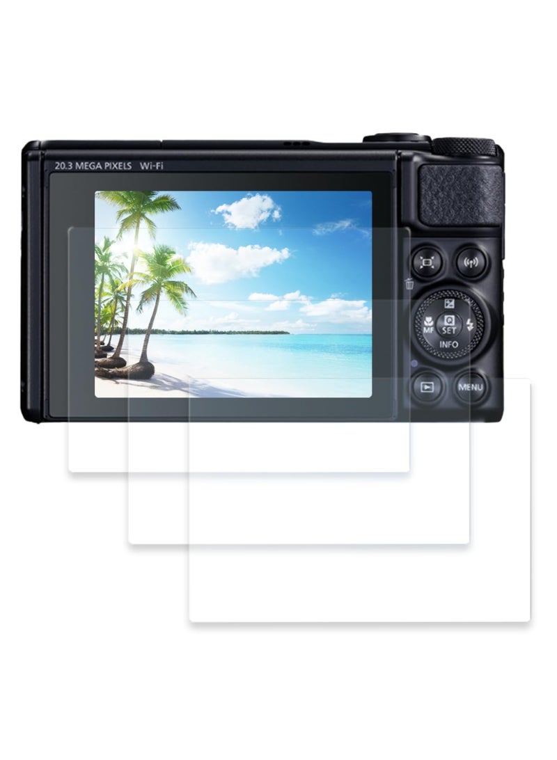 3pack Camera Screen Protector for Canon PowerShot SX720 SX710 SX700 SX610 SX620 G16 G15 Digital Camera, Tempered Glass Film Anti-Fingerprint Anti-Scratch - Image 1
