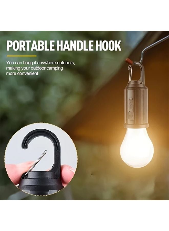 قطعتان من مصابيح LED تعمل بالطاقة الشمسية باللون الأسود للرحلات، شحن عبر USB، للاستخدام في الهواء الطلق في الحديقة أو الفناء - Image 5