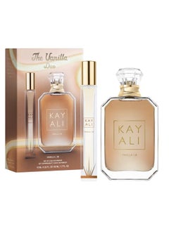 Huda Huda Kayali Beauty The Vanilla Duo Limited Edition Gift Set Vanilla  28 Eau De Parfum Full Size 17 fl oz  50 ml and Travel Size Spray 033 fl oz  10 ml 