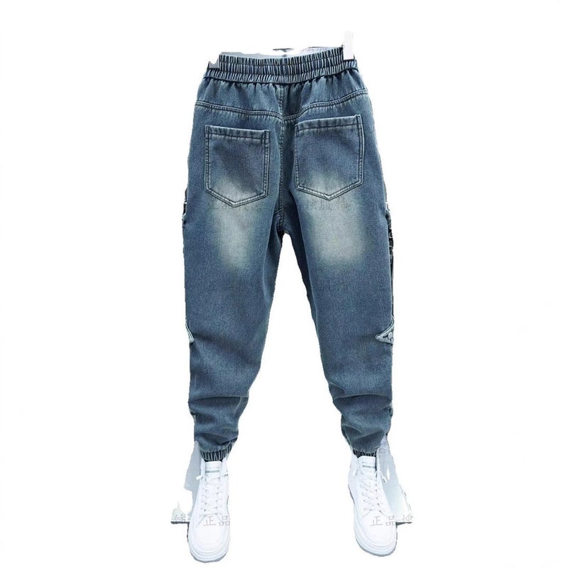 Unisex Classic Denim Jeans Loose Fit Daily Outdoor Wear - Image 4