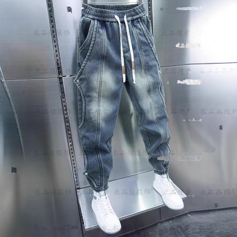 Unisex Classic Denim Jeans Loose Fit Daily Outdoor Wear - Image 3