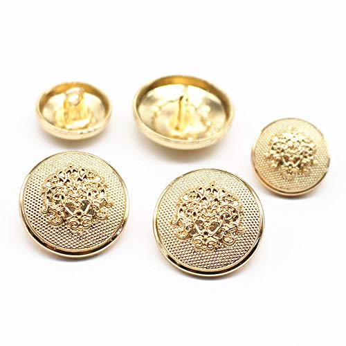 YaHoGa 14pcs Gold Blazer Buttons for Men's Suits Blazers Sport Coats 23mm 18mm Metal Shank Suit Buttons Set for Sewing Coats Suits Blazers (MB20082) - Image 2