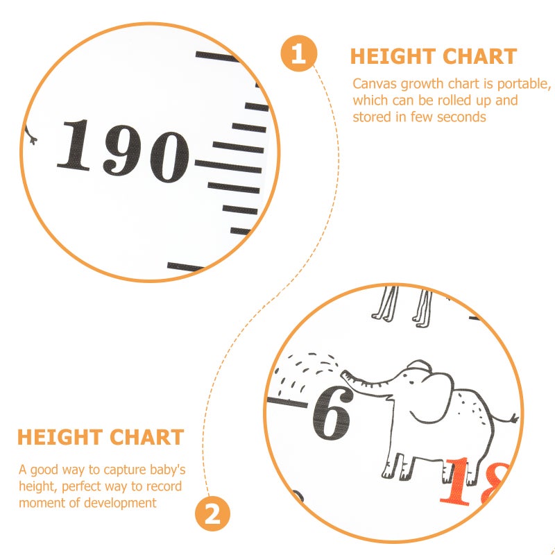 Toddler Height Wall Chart, Portable Canvas Growth Tracker for Kids Room Decor - Image 5