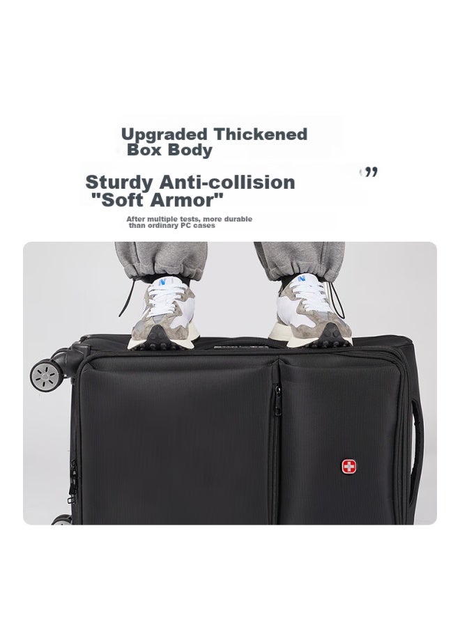 CROSS+GEAR Crossgear 24-inch Swiss Army Knife Oxford Canvas Business Trolley Suitcase Large Capacity Password Luggage - Image 3
