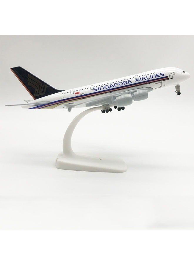 general 20cm Alloy Airplane Tabletop Display Model 1:200 Scale Singapore A380 Airplane Model Ornaments Toy Furniture Decoration Collection Gifts - Image 1