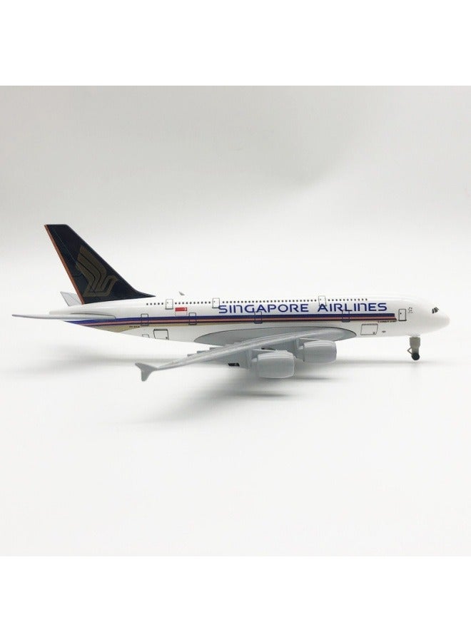 general 20cm Alloy Airplane Tabletop Display Model 1:200 Scale Singapore A380 Airplane Model Ornaments Toy Furniture Decoration Collection Gifts - Image 3