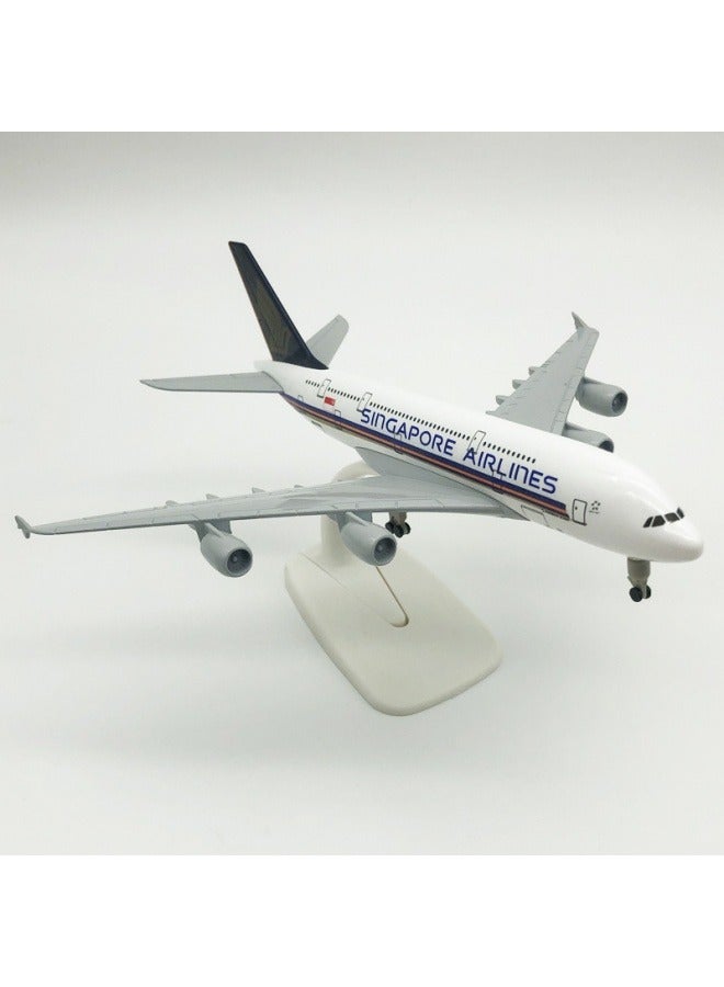 general 20cm Alloy Airplane Tabletop Display Model 1:200 Scale Singapore A380 Airplane Model Ornaments Toy Furniture Decoration Collection Gifts - Image 4