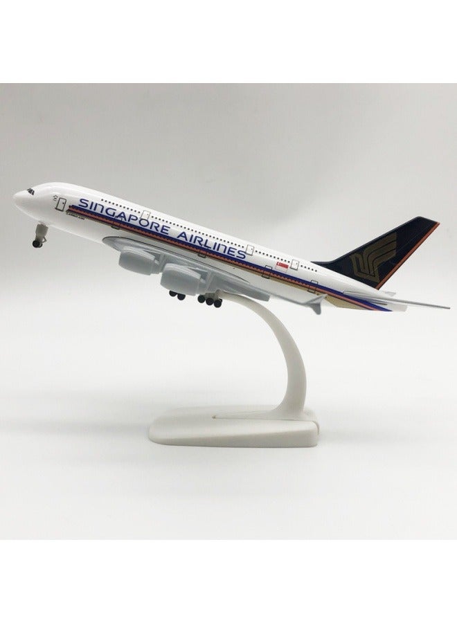 general 20cm Alloy Airplane Tabletop Display Model 1:200 Scale Singapore A380 Airplane Model Ornaments Toy Furniture Decoration Collection Gifts - Image 5