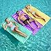 Sloosh Inflatable Pool Floats RaftFloating Lounge for Adults64x32 inch Swimming Mat Pool Mattress with Headrest3 Pack Float Air Mat for Summer Water Beach FunGreenPurpleYellow - Image 3