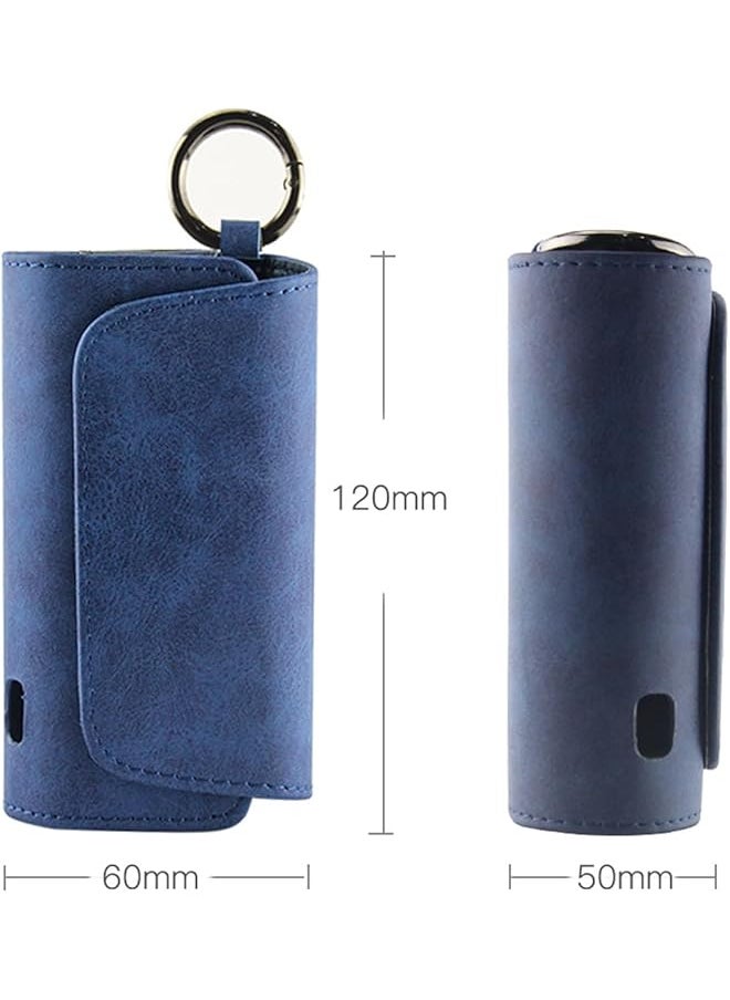 erorex - Electronic Case And Carrying Pouch For Iqs 3.0 Duo Pu Leather Case Protective Pouch Handbag Wallets And Lanyards For On The Go Protection Navy Blue - Image 1