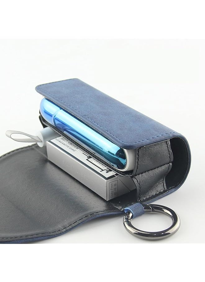 erorex - Electronic Case And Carrying Pouch For Iqs 3.0 Duo Pu Leather Case Protective Pouch Handbag Wallets And Lanyards For On The Go Protection Navy Blue - Image 1