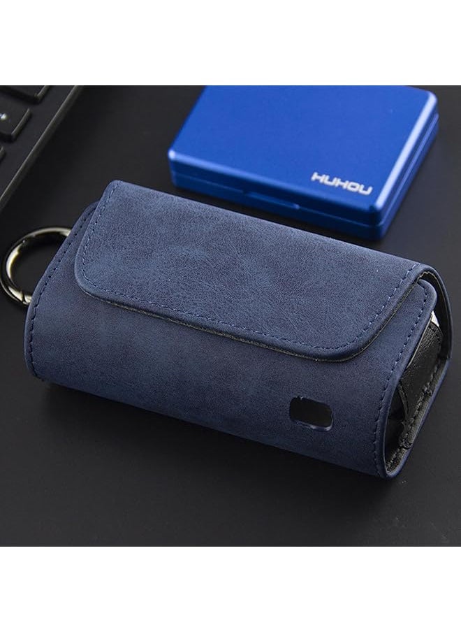 erorex - Electronic Case And Carrying Pouch For Iqs 3.0 Duo Pu Leather Case Protective Pouch Handbag Wallets And Lanyards For On The Go Protection Navy Blue - Image 1