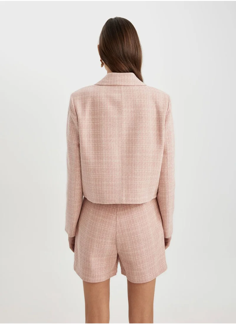 DeFacto Crop Jacket Collar Blazer