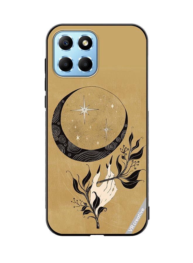 VR CREATIVE Protective Case Cover For Honor X8 5G Witch Hand Moon Design Multicolour - Image 1