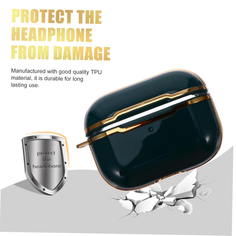 Dual Protective Headset Case with Carabiner Clip for Travel Portable Earphones Black - Image 5