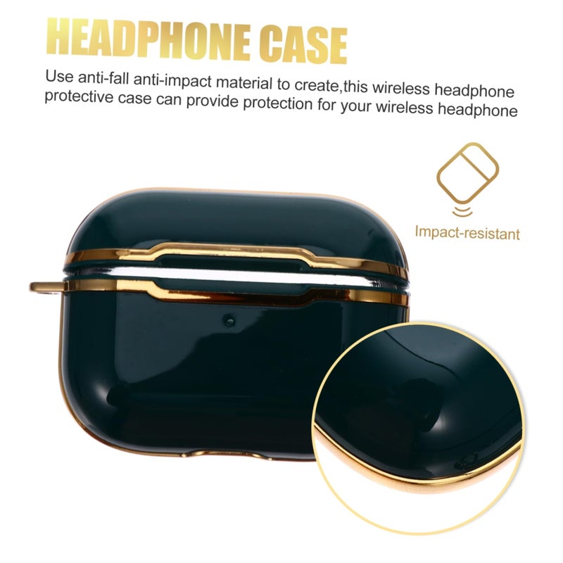 Dual Protective Headset Case with Carabiner Clip for Travel Portable Earphones Black - Image 4