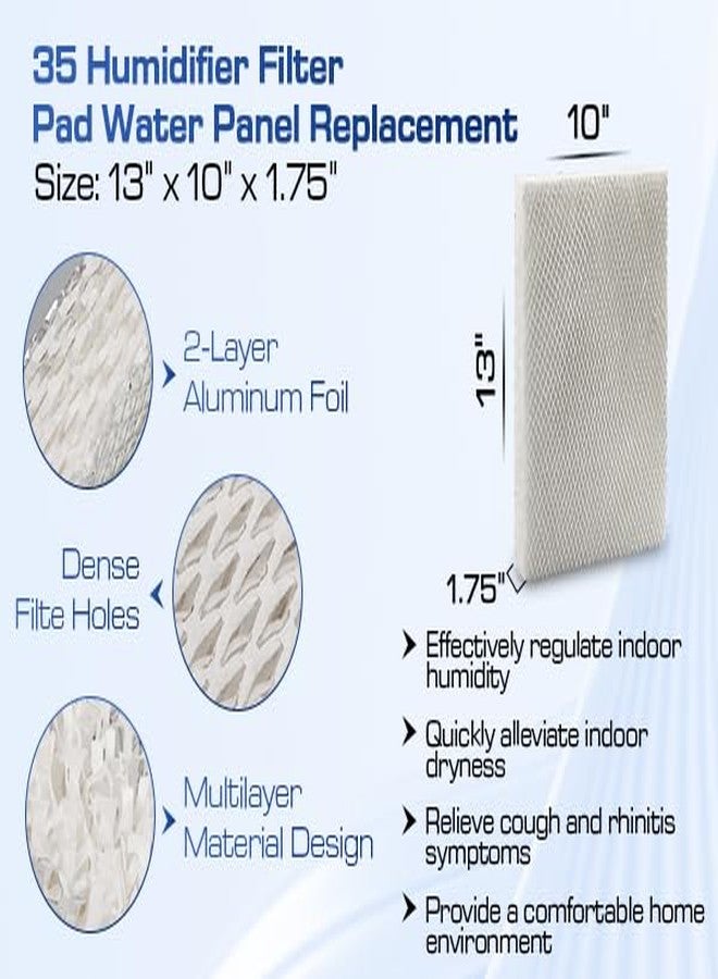 Pokin 4 Pack 35 Water Panel Humidifier Filter Replacement 10" x 13" - Compatible with April.aire Humidifier 300 350 360 560 560A 568 600 600A 700 700A 700M 760 760A 768 April.aire Whole House Humidifier - Image 2