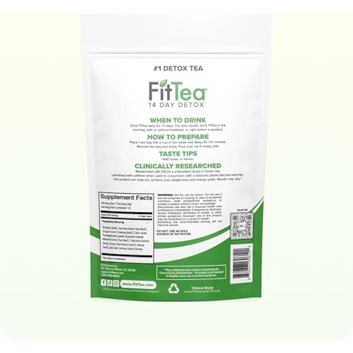 FitTea The Original 14 Day Detox Tea for Weight Loss and Belly Fat - Detox Cleanse Weight Loss Tea for Women and Men - Clinically Tested Slim Tea Detox Drink - Image 5