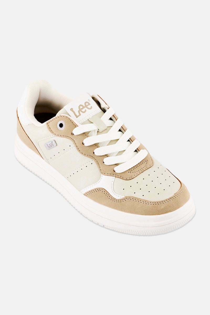 LEE Women Flare 2,0 Lace Up Casual Shoes, Beige - Image 1