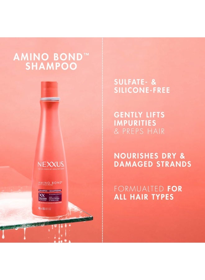 Nexxus Bond Repair Shampoo, Conditioner & Intense Rebond Treatment Bundle Amino Bond 3 Pack for All Types of Damaged Hair, with Keratin Protein and Amino Acids - Image 4