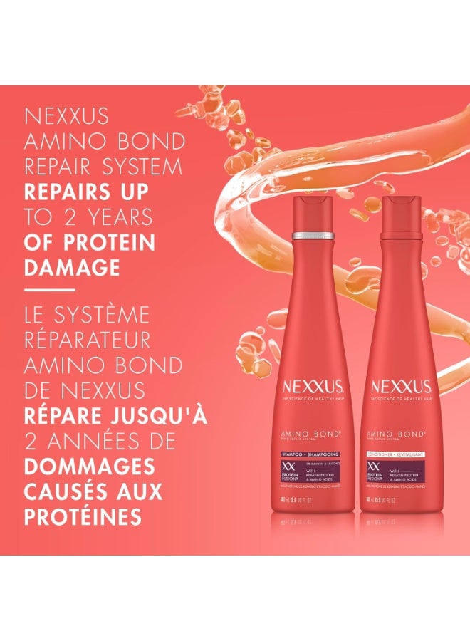 Nexxus Bond Repair Shampoo, Conditioner & Intense Rebond Treatment Bundle Amino Bond 3 Pack for All Types of Damaged Hair, with Keratin Protein and Amino Acids - Image 3