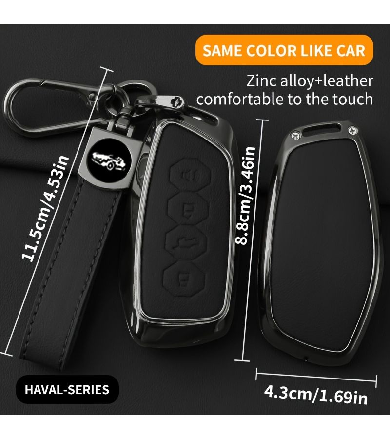 Red Car Key Case With Hand Rope For Haval Models Including Hover XY H6 Dargo M6 H9 H6S F7 F7X Jolion X DOG H2 H3 H5 H7 H8 M4 F7H H2S New Generation H6 Cool Dog Active Dog Big Dog Raptor Xiaolong H5 Car Accessories Protective Shell - Image 2