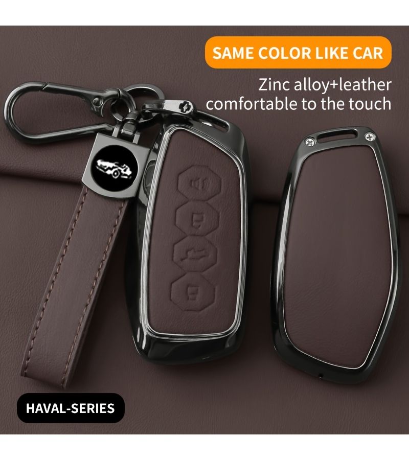 Red Car Key Case With Hand Rope For Haval Models Including Hover XY H6 Dargo M6 H9 H6S F7 F7X Jolion X DOG H2 H3 H5 H7 H8 M4 F7H H2S New Generation H6 Cool Dog Active Dog Big Dog Raptor Xiaolong H5 Car Accessories Protective Shell - Image 4