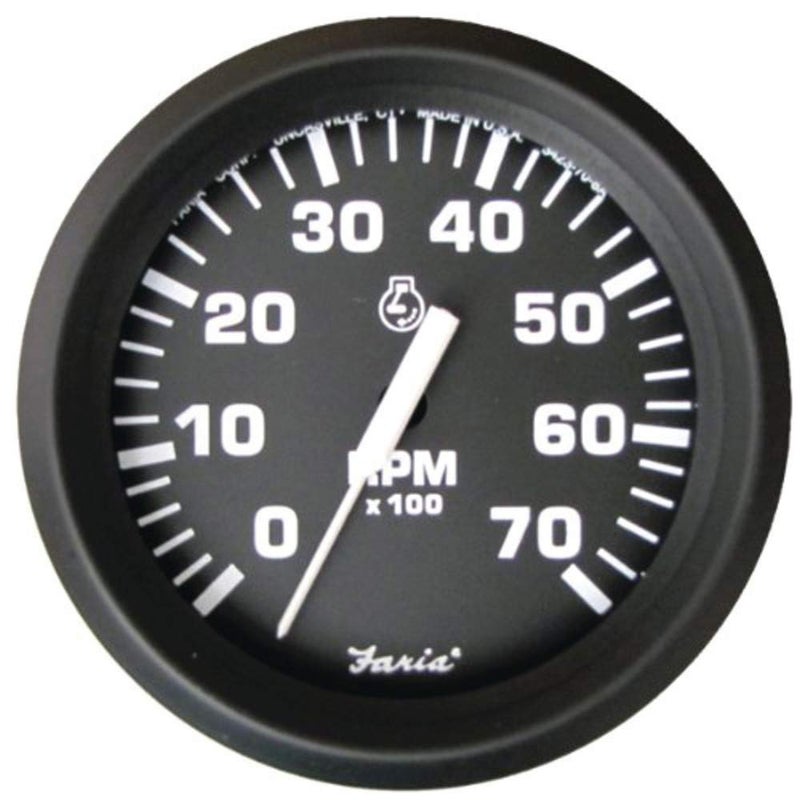 Faria Beede INSTRUMENTS Faria 32805 Euro Tachometer 7000 RPM  4 Black
