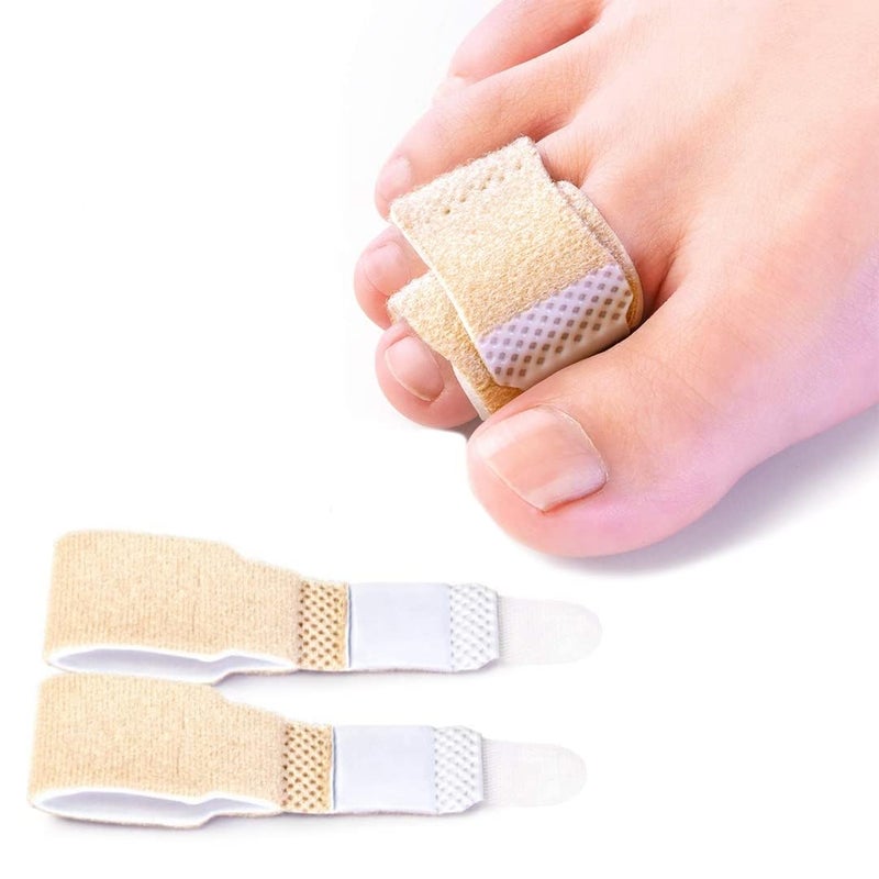 Peeruka® Hammer Toe Straightener (2 Pcs) | Broken Toe Wrap Separator & Cushion Bandage | Toe Corrector for Crooked, Overlapping, Mallet & Claw Toes | Toe Splint Support for Pain Relief & Alignment - Image 1
