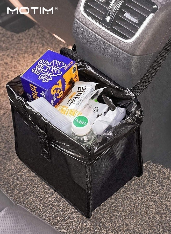 Motim Foldable Car Trash Can with 2 Roll Plastic Trash Bag 40 Pieces, 6.5 L Leak Proof Dustbin, Hanging Car Garbage Bin Container for Vehicle, Home, Office - Image 2