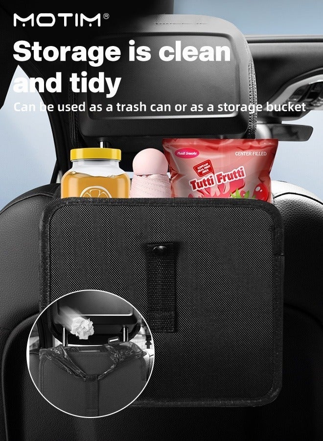 Motim Foldable Car Trash Can with 2 Roll Plastic Trash Bag 40 Pieces, 6.5 L Leak Proof Dustbin, Hanging Car Garbage Bin Container for Vehicle, Home, Office - Image 4
