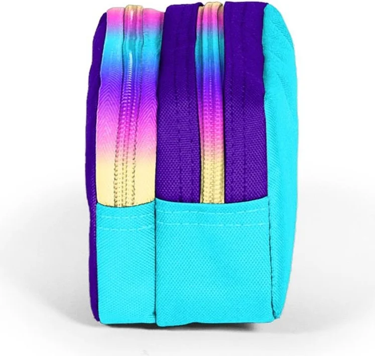 كورال هاي Kids Purple Rainbow Zippered Two Compartment Pencil Bag 12072