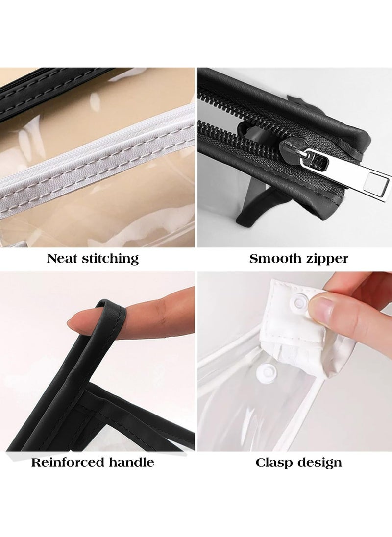 Oasisgalore Clear Triangular Pencil Case - Transparent PVC, Large Capacity (2 Pack)  - Image 3